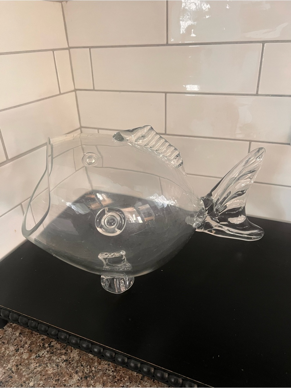 MCM Clear Glass Fish Bowl Decorative Bowl - Clear